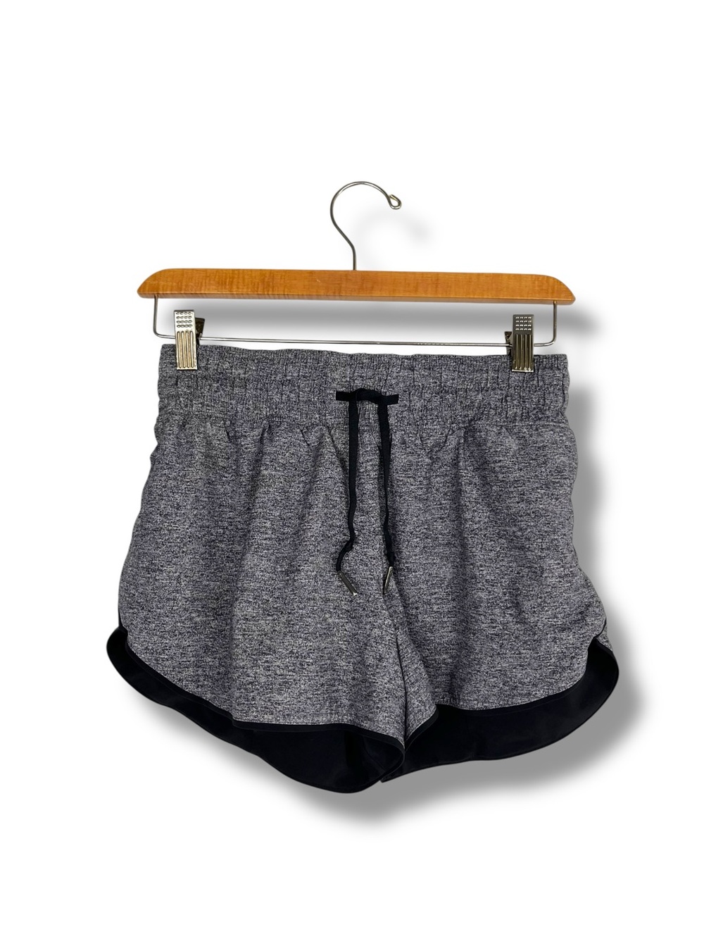 LULULEMON Choose A Side Shorts 3'' Reversible Heather Gray Black Size 4 Active